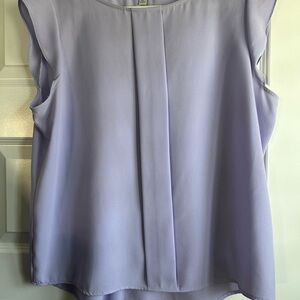 Tahari Light Lavender Sleeveless Pleat-Front Camisole